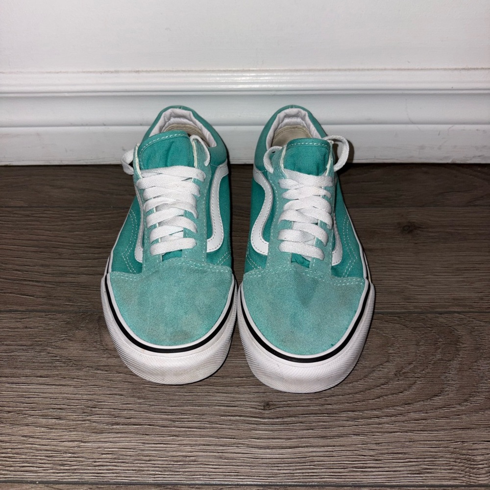 Vans Teal and White Sneakers